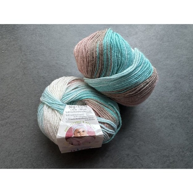 BABY WOOL Alize- 40% Wool, 40% Acrylic, 20% Bamboo, 50gr/ 175m, Nr 6320