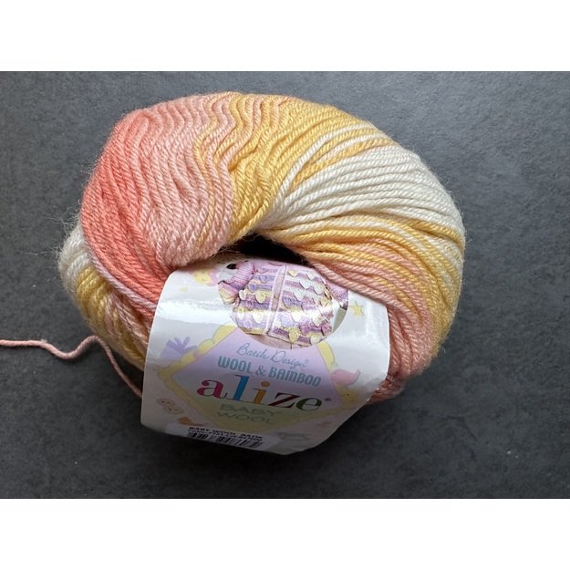 BABY WOOL Alize- 40% Wool, 40% Acrylic, 20% Bamboo, 50gr/ 175m, Nr 7721