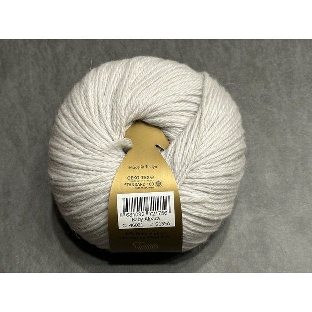 BABY ALPACA Gazzal- 45% Superwash Merino fine, 55% Baby alpaca, 50gr/ 160, Nr 46021