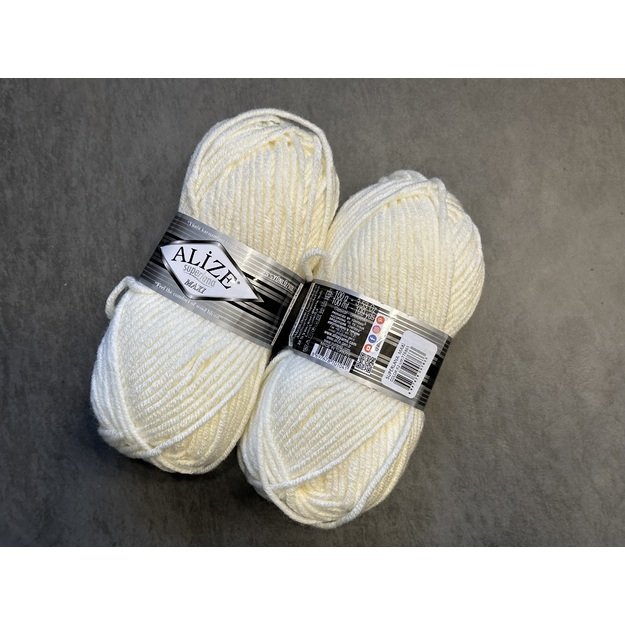 SUPERLANA MAXI Alize- 25% Wool , 75% Acrylic- 100 gr / 100 m, Nr 62