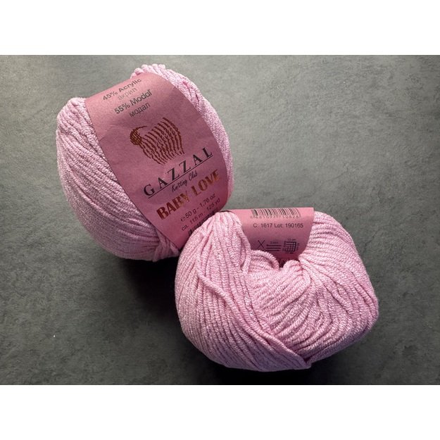 BABY LOVE Gazzal  45% Acrylic,  55% Modal, 50gr/ 115m, Nr 1617
