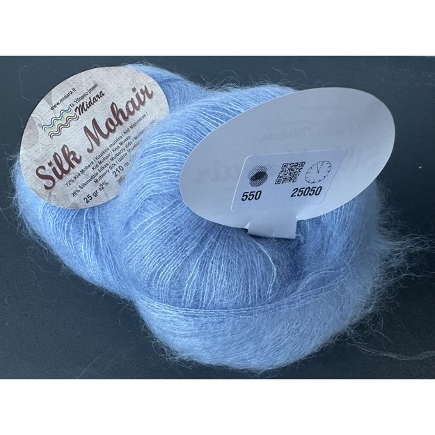 SILK MOHAIR- 72% Kid Mohair, 28% Mulberry Silk, 25gr/ 210m, Nr 550 2