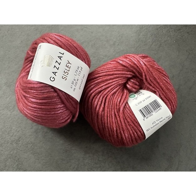 SISLEY- 58% Australijos merino vilna, 42% viskozė, 50 g./ 105 m, Nr 5729
