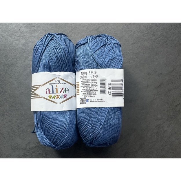 BAHAR Alize- 100% Cotton Mercerized (merserizuota medvilnė), 100gr/ 260m, Nr 94 2