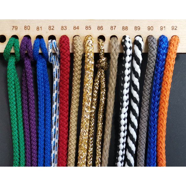 Cord, knitted, polyester, with filling, 5.5-6.0 mm - No. 90