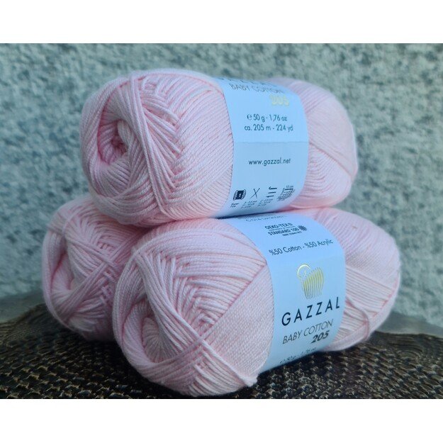 BABY COTTON 205 Gazzal- 50% cotton, 50% acrylic, 50 gr/ 205m, Nr 514