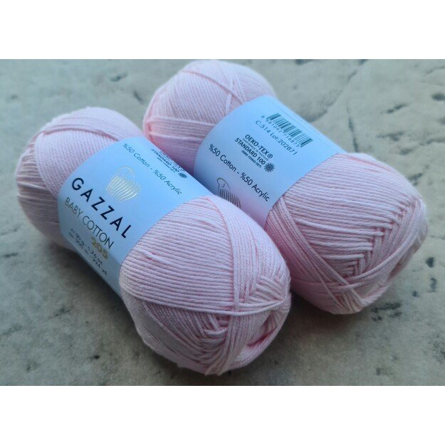 BABY COTTON 205 Gazzal- 50% cotton, 50% acrylic, 50 gr/ 205m, Nr 514