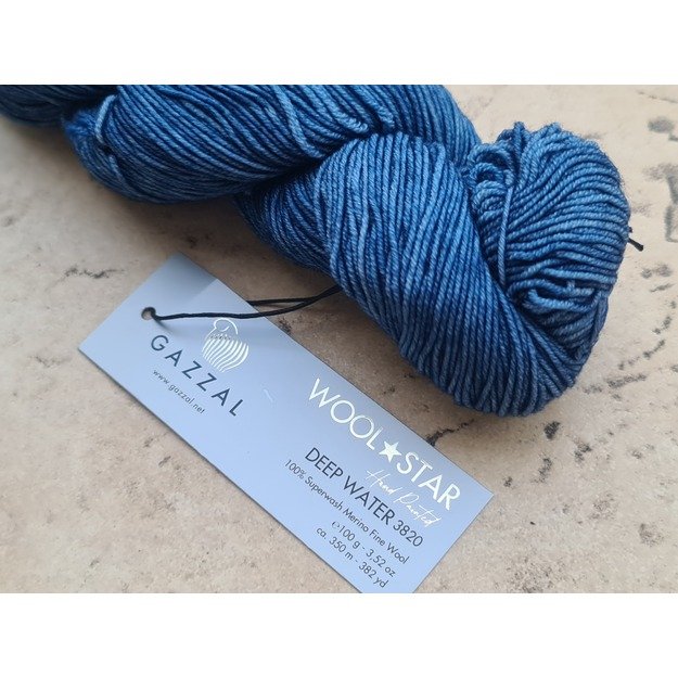 WOOL STAR Gazzal- 100% Superwash Merino Fine Wool, 100 gr/ 350m, Nr 3820