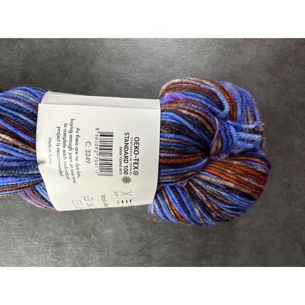 HAPPY FEET Gazzal- 75% Superwash Merino Wool, 25% Polyamide, 100gr/ 330m, Nr 3249