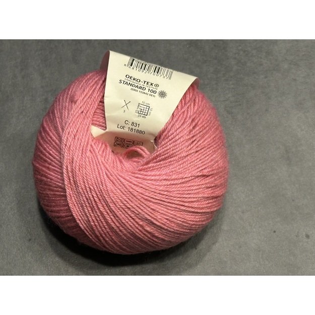 BABY WOOL Gazzal- 40% acrylic, 20% cashmere PA, 40% lana merino, 50gr/ 175m, Nr 831