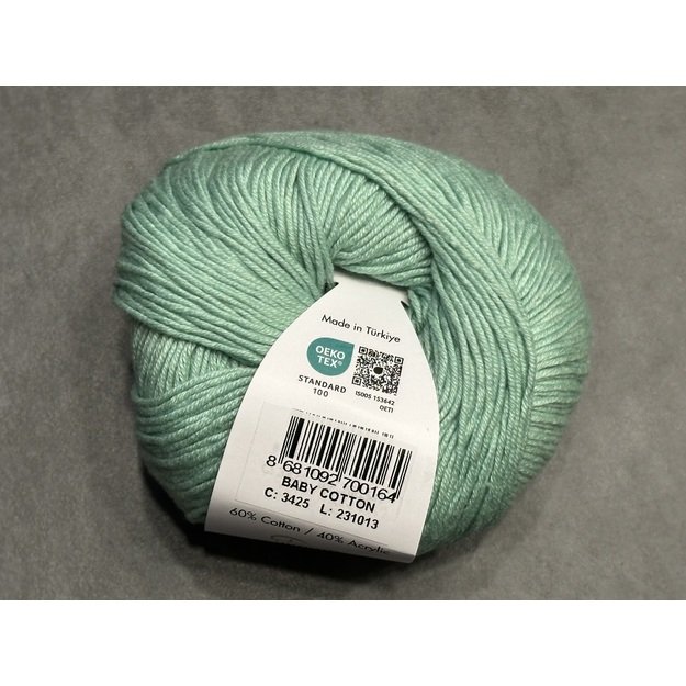 BABY COTTON Gazzal- 60% cotton, 40% acrylic, 50gr/ 165m, Nr 3425