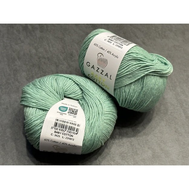 BABY COTTON Gazzal- 60% cotton, 40% acrylic, 50gr/ 165m, Nr 3425