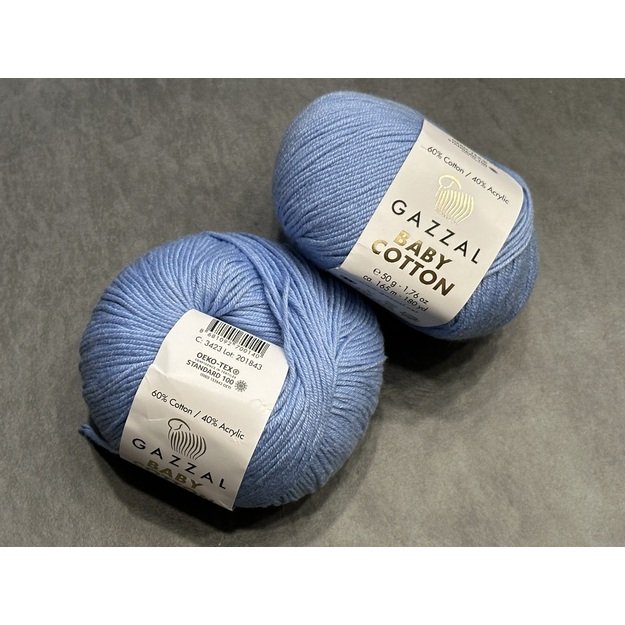 BABY COTTON Gazzal- 60% cotton, 40% acrylic, 50gr/ 165m, Nr 3423