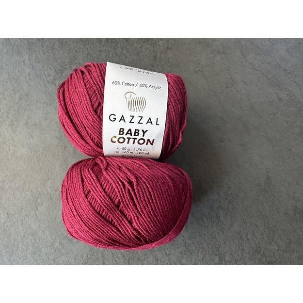 BABY COTTON Gazzal- 60% cotton, 40% acrylic, 50gr/ 165m, Nr 3442