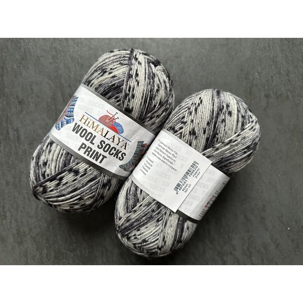 HIMALAYA WOOL SOCKS PRINT- 75% superwash merino, 25% polyamide, 100gr/ 400m, Nr S-27-07