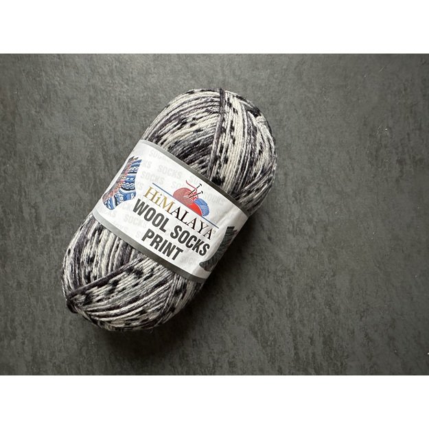 HIMALAYA WOOL SOCKS PRINT- 75% superwash merino, 25% polyamide, 100gr/ 400m, Nr S-27-07