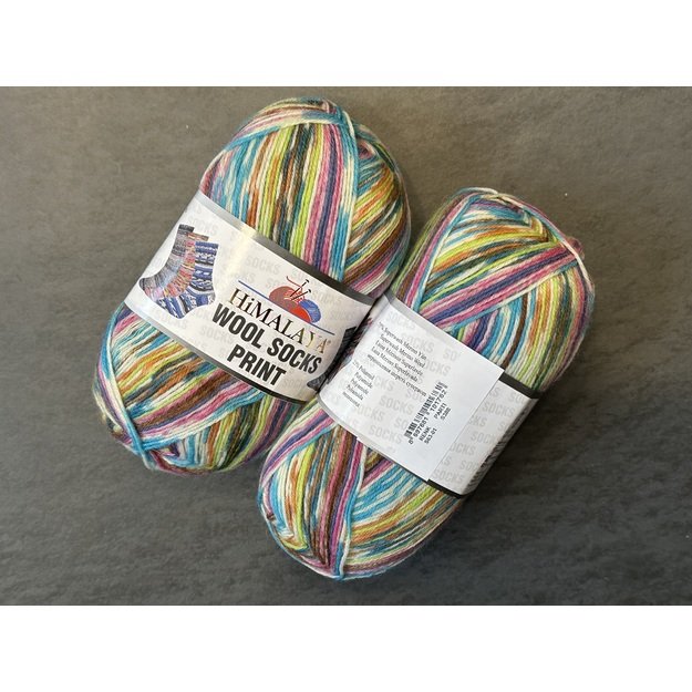 HIMALAYA WOOL SOCKS PRINT- 75% superwash merino, 25% polyamide, 100gr/ 400m, Nr S-63-01