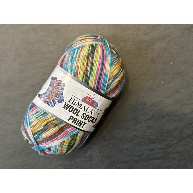 HIMALAYA WOOL SOCKS PRINT- 75% superwash merino, 25% polyamide, 100gr/ 400m, Nr S-63-01