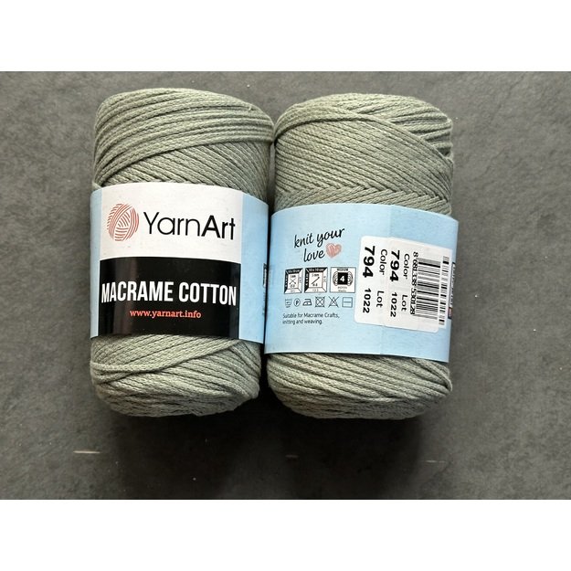 MACRAME COTTON YarnArt- 80% cotton, 20% polyester, 250gr/ 225m, Nr 794