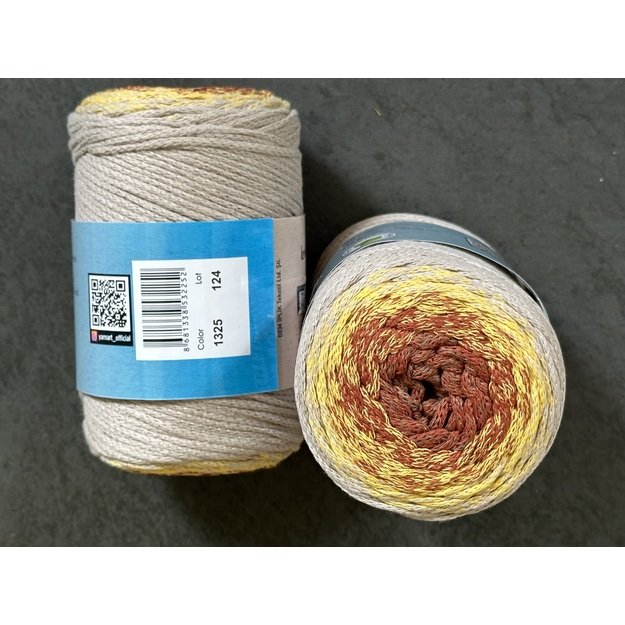 MACRAME COTTON SPECTRUM YarnArt- 80% cotton, 20% polyester, 250gr/ 225m, Nr 1325