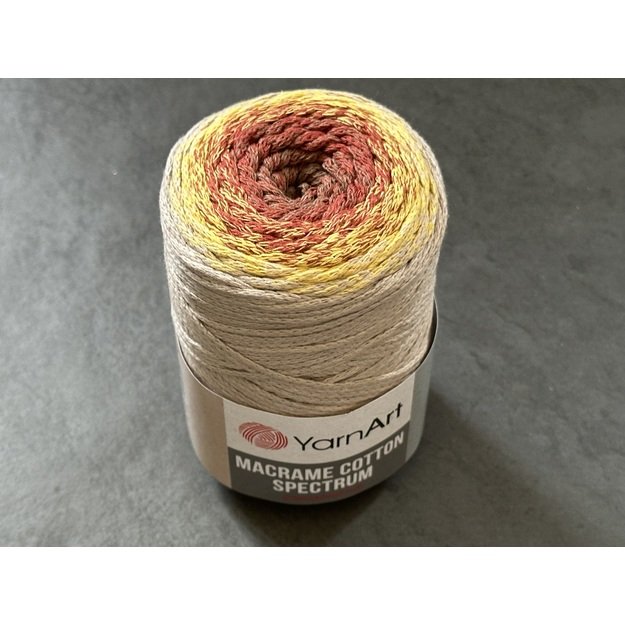 MACRAME COTTON SPECTRUM YarnArt- 80% cotton, 20% polyester, 250gr/ 225m, Nr 1325