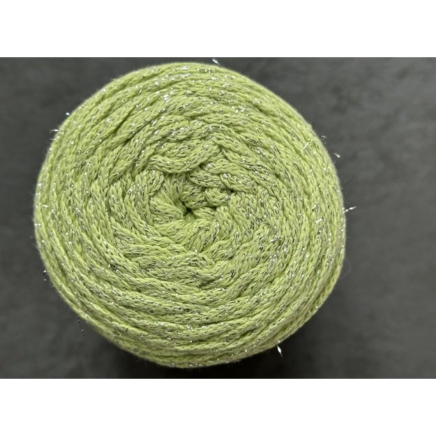 MACRAME COTTON LUREX Yarn Art- 75% cotton, 13% polyester, 12% metalic polyester, 250gr/ 205m. Nr 726