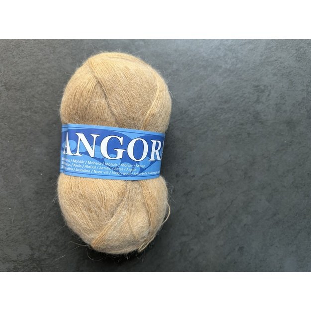 Angora2- 50% Mohair (moheris), 30% Acrylic ( akrilanas), 20% Virgin wool (jauna vilna), 100gr/ 750m, Nr 853