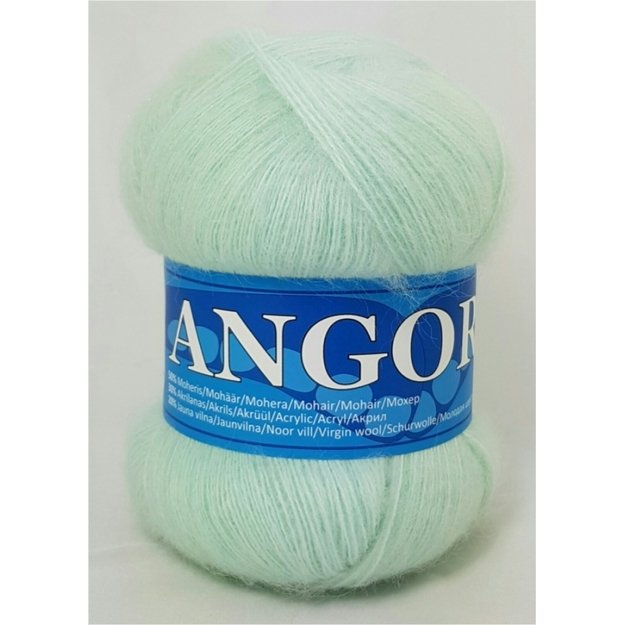 Angora2- 50% Mohair (moheris), 30% Acrylic ( akrilanas), 20% Virgin wool (jauna vilna), 100gr/ 750m, Nr 405