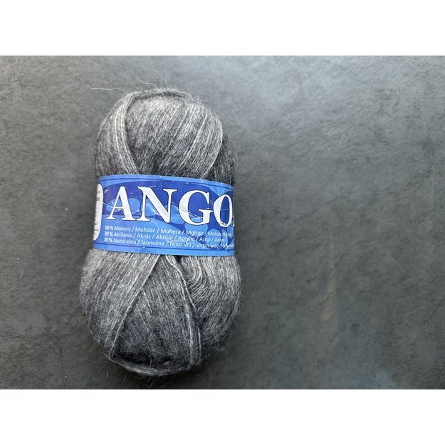 Angora2- 50% Mohair (moheris), 30% Acrylic ( akrilanas), 20% Virgin wool (jauna vilna), 100gr/ 750m, Nr 1002