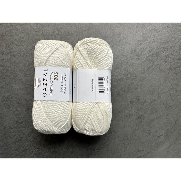 BABY COTTON 205 Gazzal- 50% cotton, 50% acrylic, 50 gr/ 205m, Nr 531