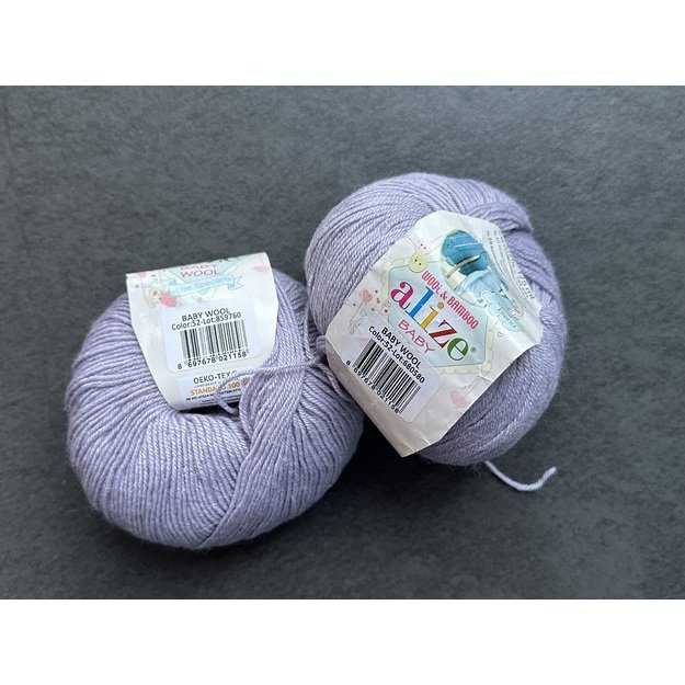 BABY WOOL Alize- 40% Wool, 40% Acrylic, 20% Bamboo, 50gr/ 175m, Nr 52