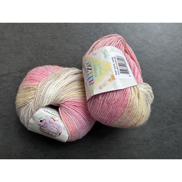 BABY WOOL Alize- 40% Wool, 40% Acrylic, 20% Bamboo, 50gr/ 175m, Nr 2807