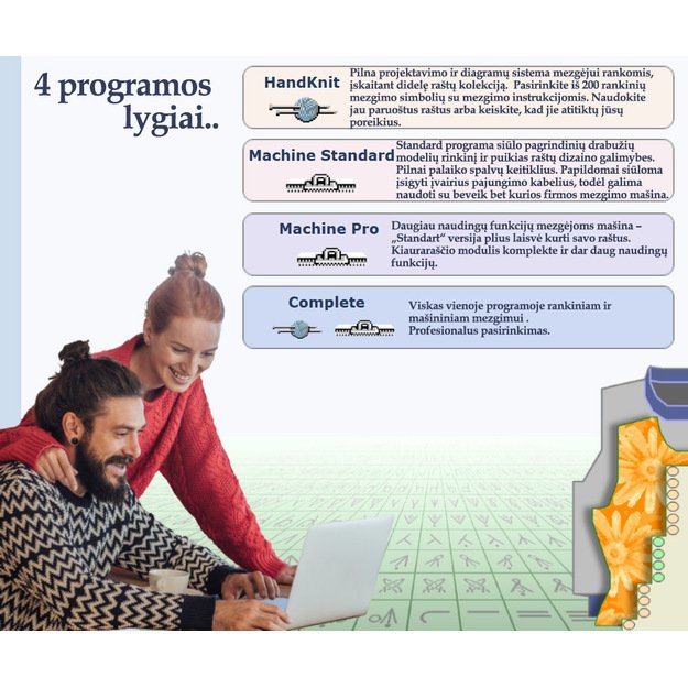 Programinė įranga mezgimui DesignaKnit9 Professional