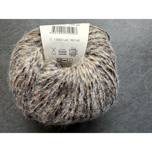 ROCK N ROLL- 9% merino wool, 21% acryli, 70% polyamide, 50gr/ 115m, Nr 13952