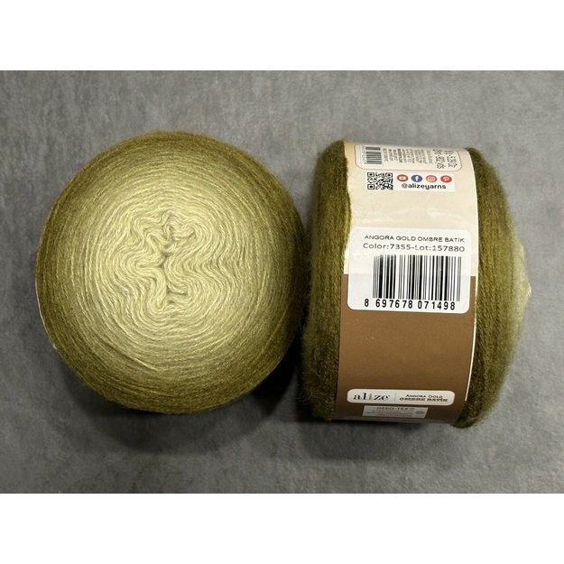 ANGORA GOLD OMBRE BATIK- 20% Wool, 80% Akrilik, 150gr/ 825m, Nr 7355