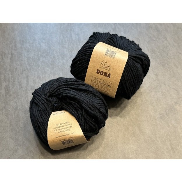 DONA Fibra Natura- 100% Superwash Extra fine merino, 50gr/ 115m, Nr 106-31-juoda