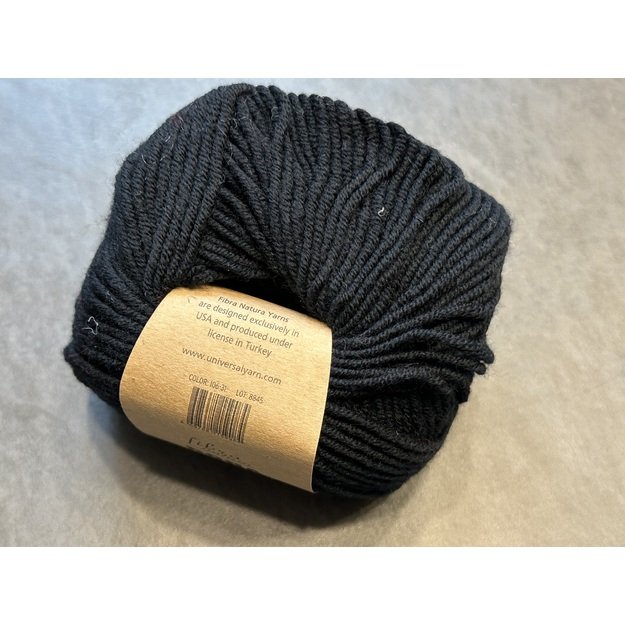 DONA Fibra Natura- 100% Superwash Extra fine merino, 50gr/ 115m, Nr 106-31-juoda