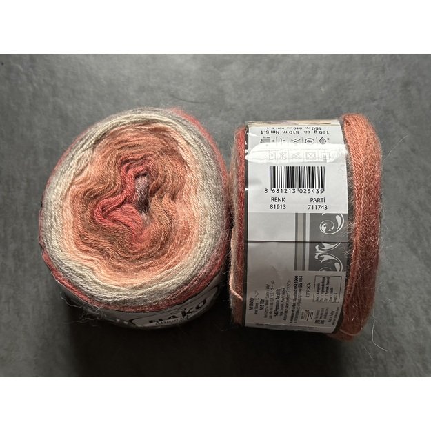 ANGORA LUKS Color Nako- 5% moher, 15% wool, 80% premium akrilik, 150 gr/ 810m, Nr 81913