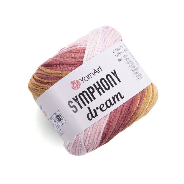 SYMPHONY DREAM YarnArt- 80% medvilnė, 20% viskozė,100 gr/ 250m, Nr 3104