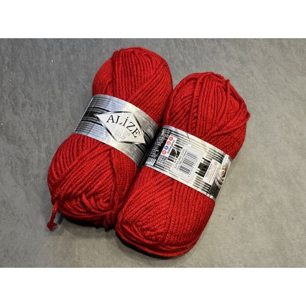 SUPERLANA MAXI Alize- 25% Wool , 75% Acrylic- 100 gr / 100 m, Nr 56
