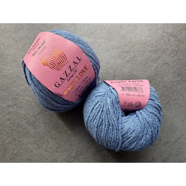 BABY LOVE Gazzal  45% Acrylic,  55% Modal, 50gr/ 115m, Nr 1622