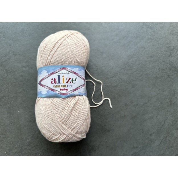 COTTON GOLD FINE BABY Alize- 55% cotton, 45% Acrylic, 100gr/ 470m, Nr 382
