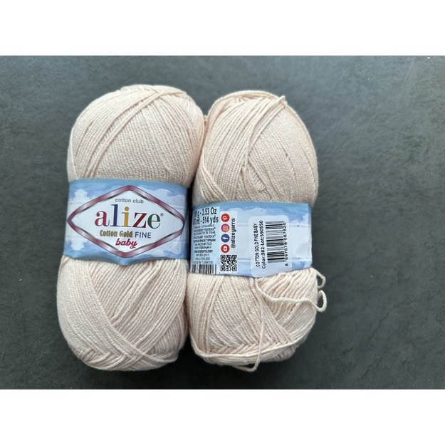 COTTON GOLD FINE BABY Alize- 55% cotton, 45% Acrylic, 100gr/ 470m, Nr 382