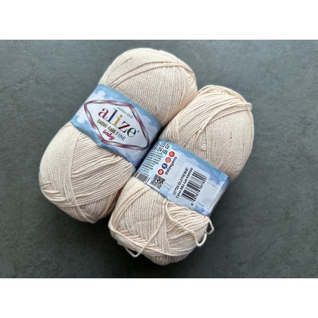 COTTON GOLD FINE BABY Alize- 55% cotton, 45% Acrylic, 100gr/ 470m, Nr 382