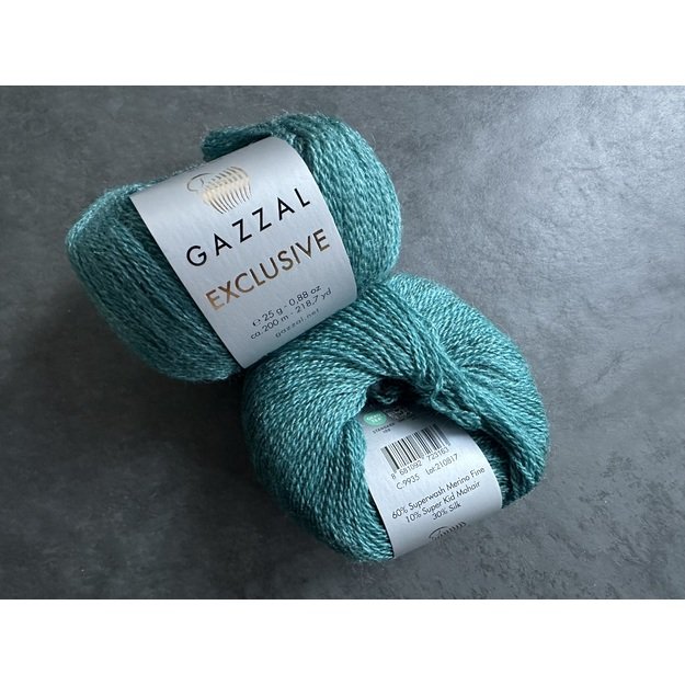 EXCLUSIVE Gazzal- 60% superwash merino fine, 10% super kid mohair, 30% mulberry silk, 25gr/ 200m, Nr 9935