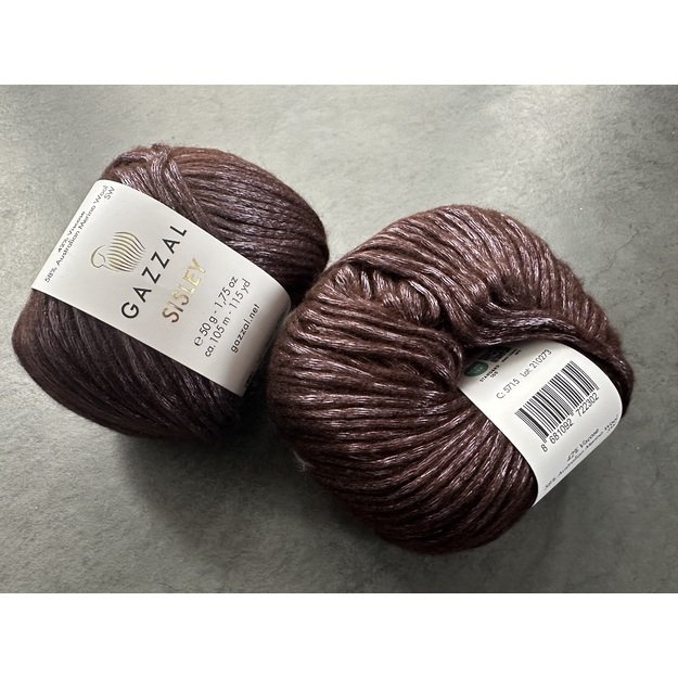 SISLEY - 58% Australian merino wool, 42% viscose, 50 g / 105 m, No. 5715