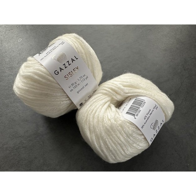 SISLEY- 58% Australijos merino vilna, 42% viskozė, 50 g./ 105 m, Nr 5710 1