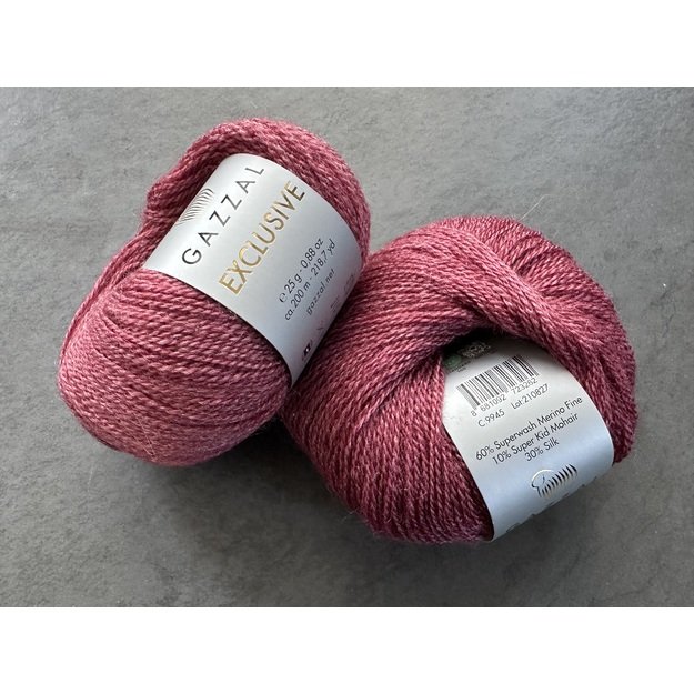 EXCLUSIVE Gazzal- 60% superwash merino fine, 10% super kid mohair, 30% mulberry silk, 25gr/ 200m, Nr 9945 2