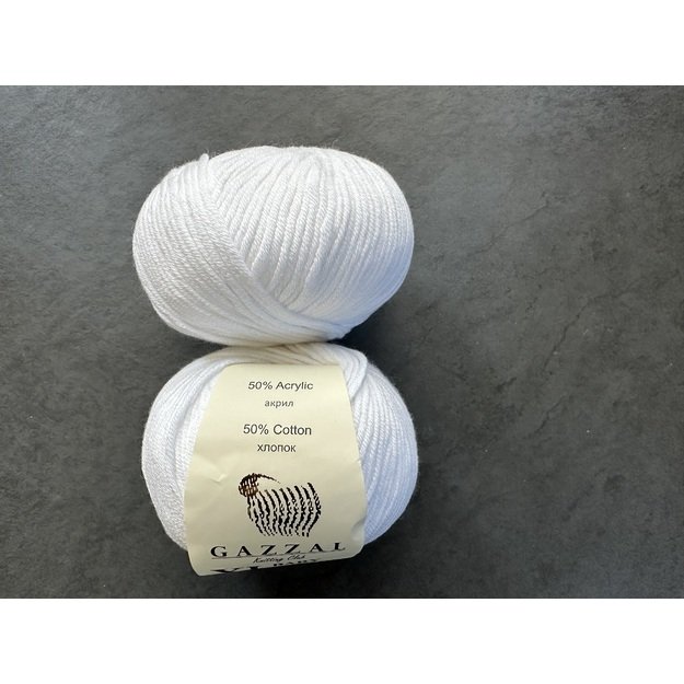 BABY COTTON XL Gazzal- 50% Cotton (medvilnė), 50% Acrylic (akrilas), 50 gr / 105 m, Nr 3432