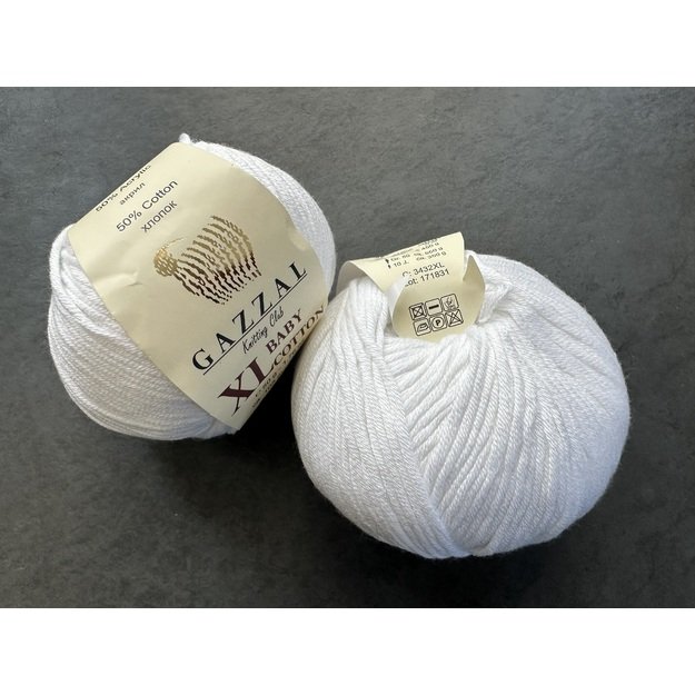 BABY COTTON XL Gazzal- 50% Cotton (medvilnė), 50% Acrylic (akrilas), 50 gr / 105 m, Nr 3432 1